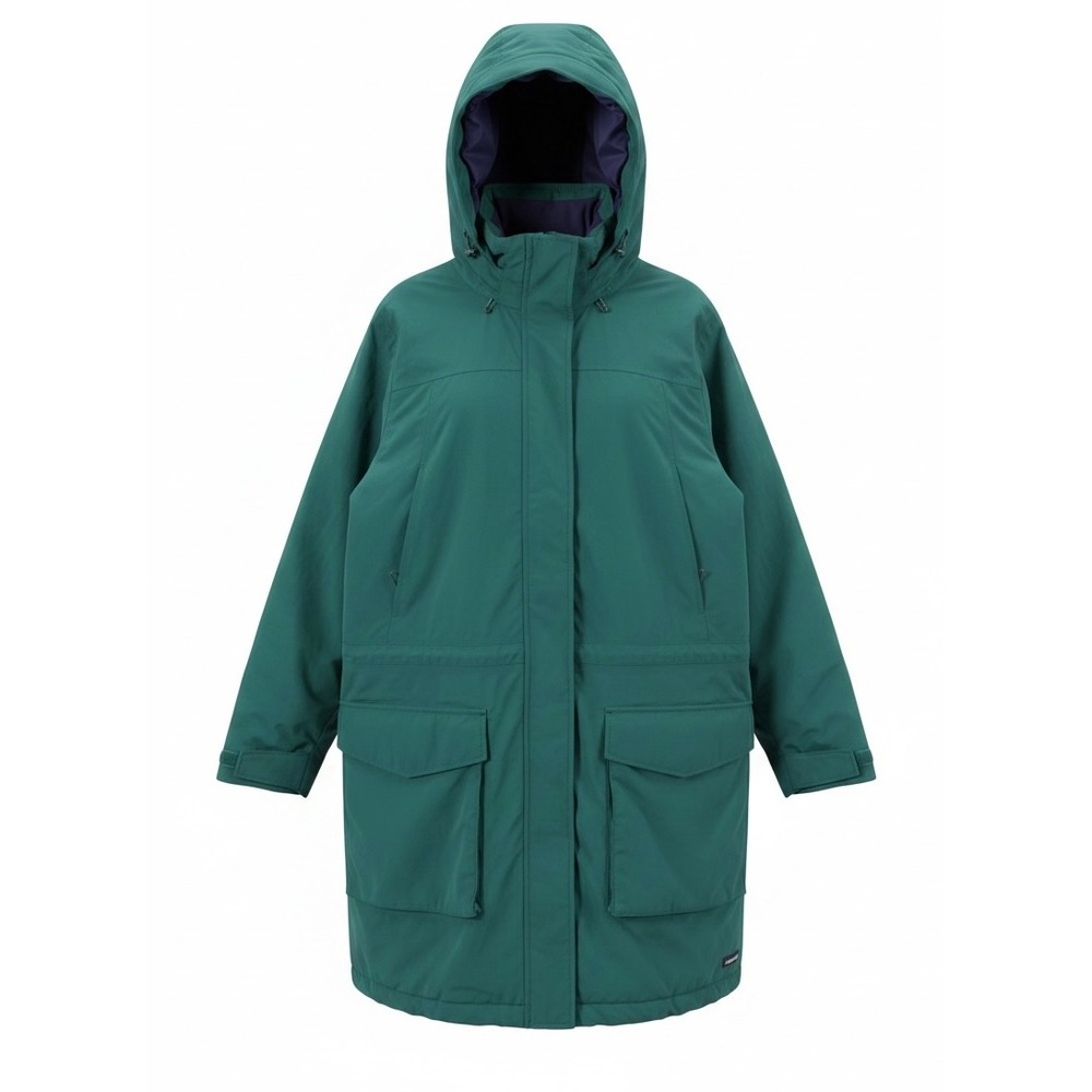 Lands End Squall Parka Women 3X Teal Green Waterproof Gorpcore Granola Plus Size